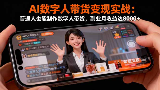 AI数字人带货变现实战:普通人也能制作数字人带货,副业月收益达8000+-创享网