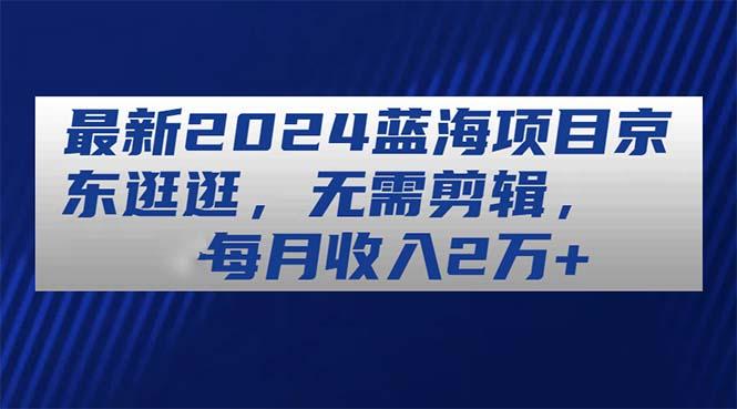 最新2024蓝海项目京东逛逛，无需剪辑，每月收入2万+ - 创享网-创享网