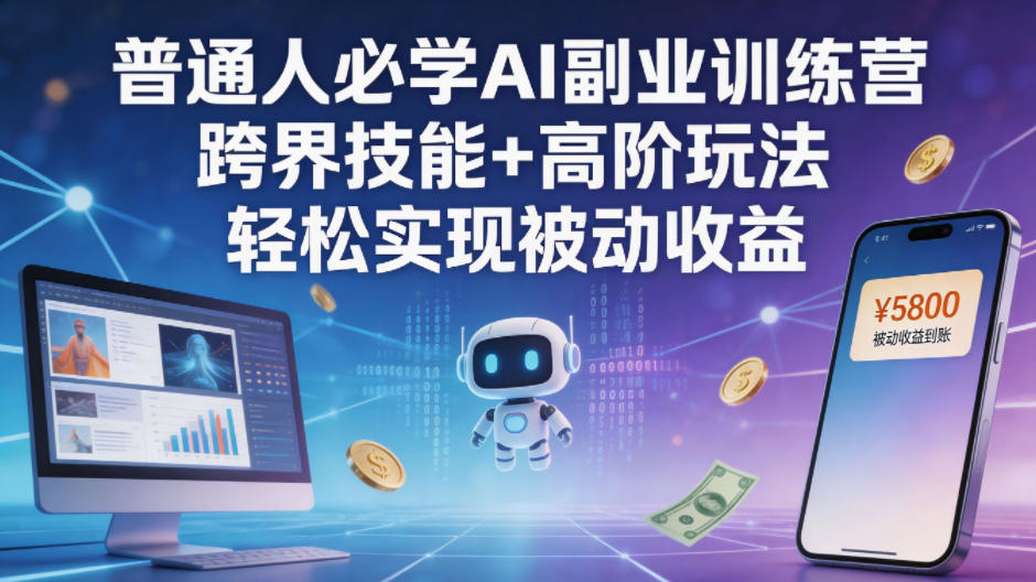 普通人必学AI副业训练营跨界技能+高阶玩法轻松实现被动收益-创享网