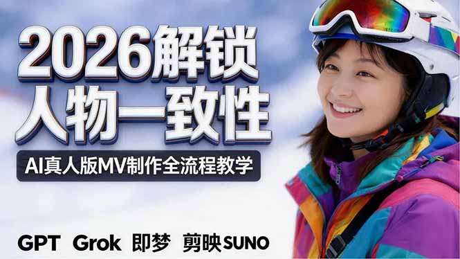 2026独创解锁人物一致性：AI真人版MV制作，不讲空话，不拼概念，全流程实操 - 创享网-创享网