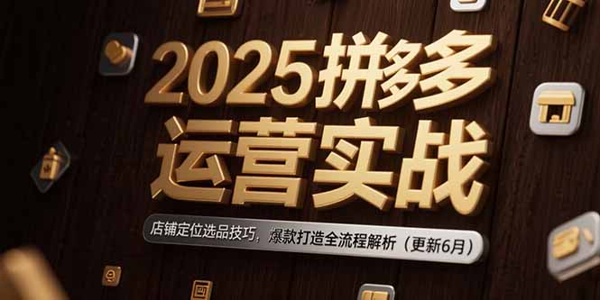 2025拼多多运营实战：店铺定位选品技巧，爆款打造全流程解析(更新6月 - 创享网-创享网
