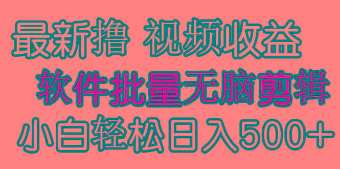 (9569期)发视频撸收益，软件无脑批量剪辑，第一天发第二天就有钱 - 创享网-创享网