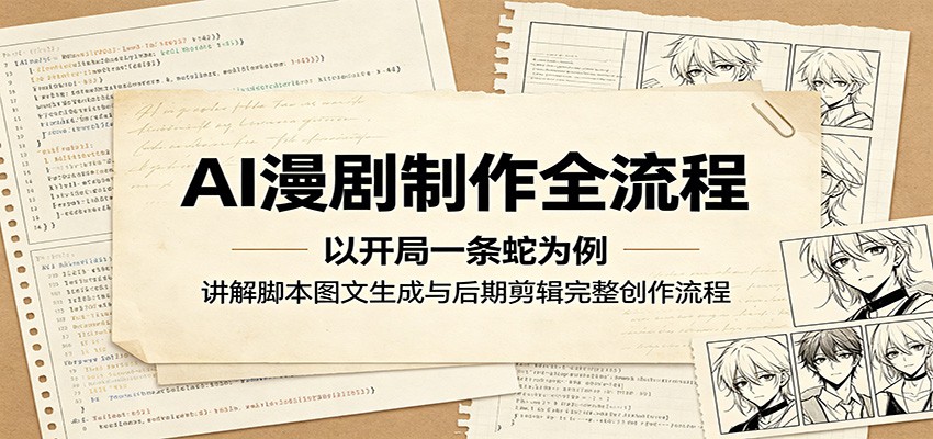 AI漫剧制作全流程：以开局一条蛇为例，讲解脚本图文生成与后期剪辑完整创作流程-创享网