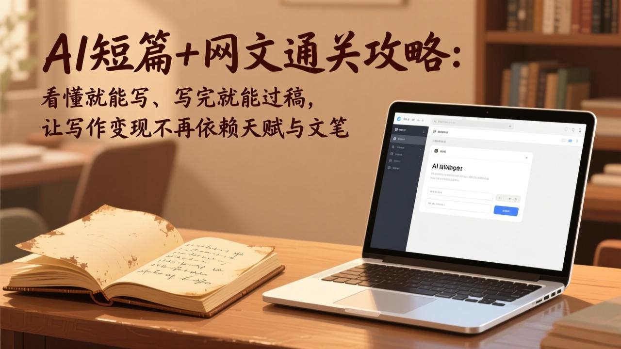 AI短篇+网文通关攻略：看懂就能写、写完就能过稿，让写作变现不再依赖天赋与文笔-创享网