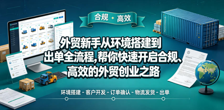 外贸新手从环境搭建到出单全流程，帮你快速开启合规、高效的外贸创业之路-创享网