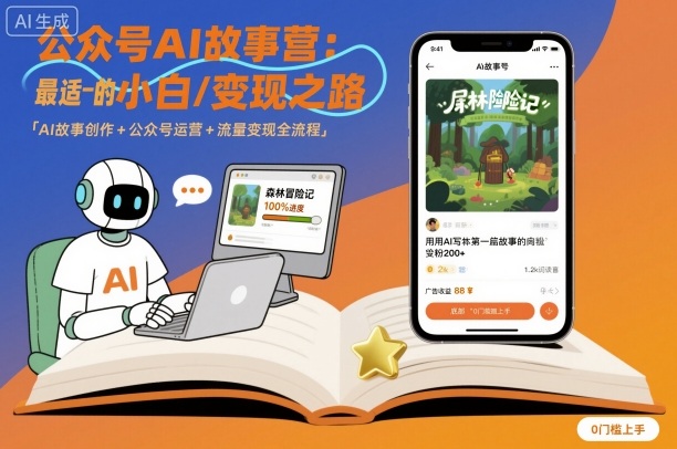 公众号ai故事营,最适合小白的自媒体变现之路-创享网