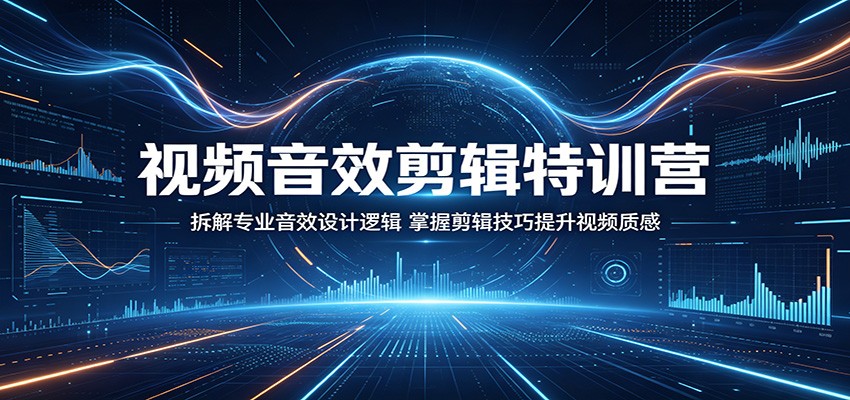 视频音效剪辑特训营：拆解专业音效设计逻辑，掌握剪辑技巧提升视频质感-创享网
