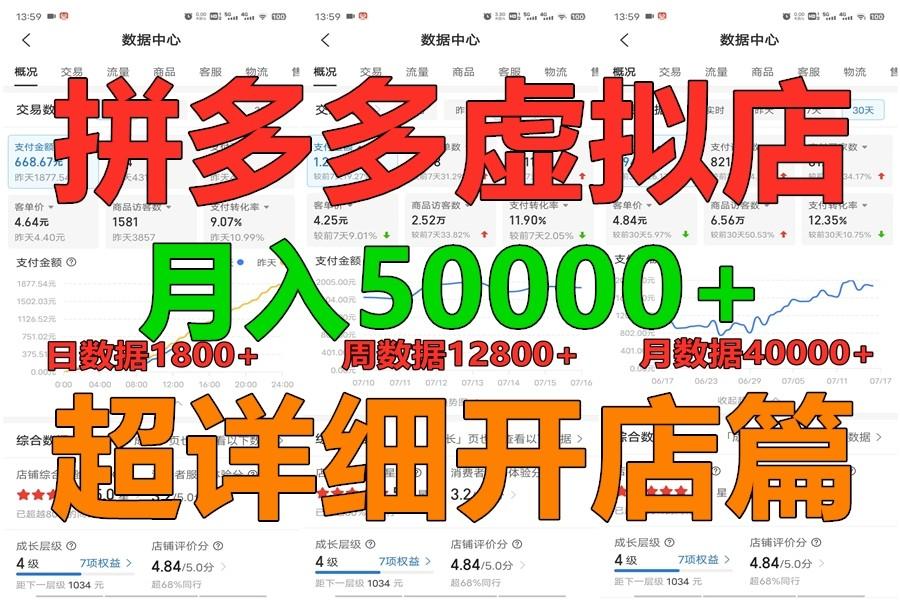 拼多多虚拟电商训练营月入40000+你也行，暴利稳定长久，副业首选 - 创享网-创享网