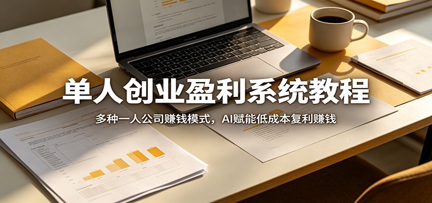 单人创业盈利系统教程：多种一人公司赚钱模式，AI赋能低成本复利赚钱 - 创享网-创享网