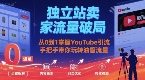 独立站卖家流量破局：从0到1掌握YouTube引流，手把手带你玩转油管流量 - 创享网-创享网