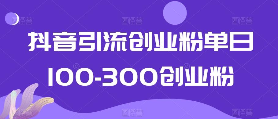 抖音引流创业粉单日100-300创业粉【揭秘】 - 创享网-创享网