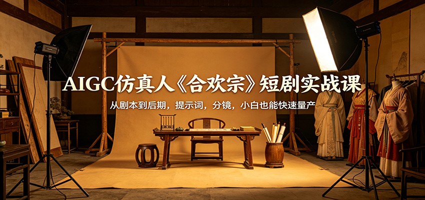 AIGC仿真人《合欢宗》短剧实战课：从剧本到后期，提示词，分镜，小白也能快速量产 - 创享网-创享网