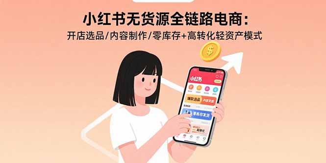小红书无货源全链路电商：开店选品/内容制作/零库存+高转化轻资产模式 - 创享网-创享网