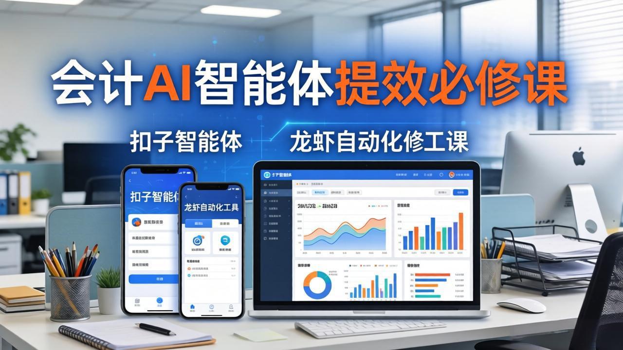 财务会计AI智能体提效必修课：扣子智能体+龙虾自动化+报表分析，一站式提升财务工作效率-创享网
