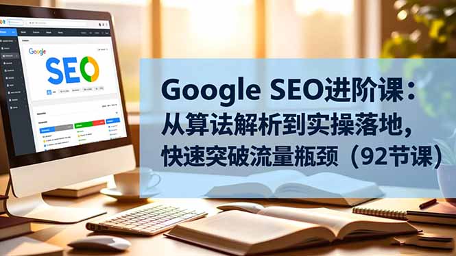 Google SEO进阶课：从算法解析到实操落地，快速突破流量瓶颈(92节课-创享网