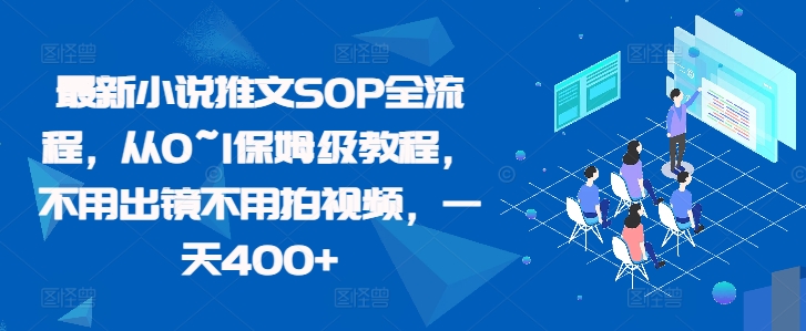 最新小说推文SOP全流程，从0~1保姆级教程，不用出镜不用拍视频，一天400+ - 创享网-创享网