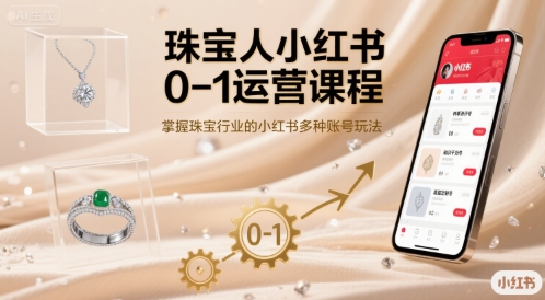 珠宝人小红书0-1运营课程，掌握珠宝行业的小红书多种账号玩法 - 创享网-创享网