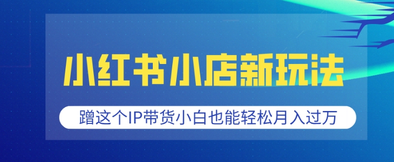 小红书小店新玩法，蹭这个IP带货，小白也能轻松月入过W【揭秘】 - 创享网-创享网