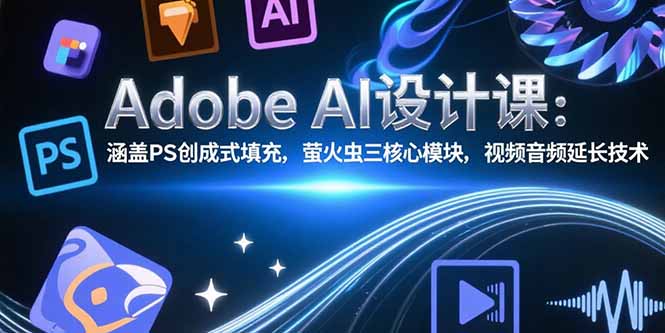Adobe AI设计课：涵盖PS创成式填充，萤火虫三核心模块，视频音频延长技术 - 创享网-创享网