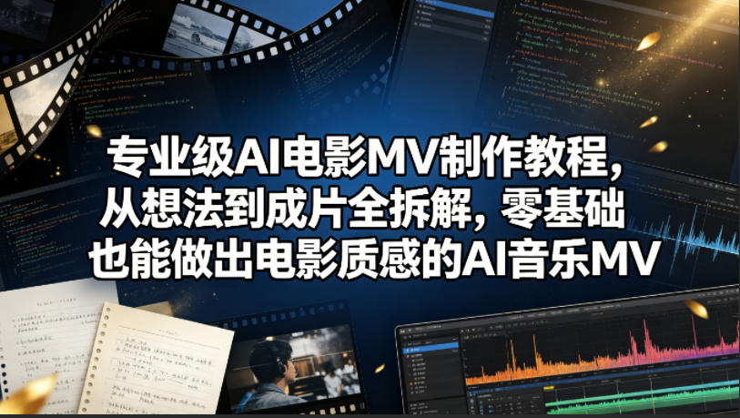 专业级AI电影MV制作教程，从想法到成片全拆解，零基础也能做出电影质感的AI音乐MV - 创享网-创享网