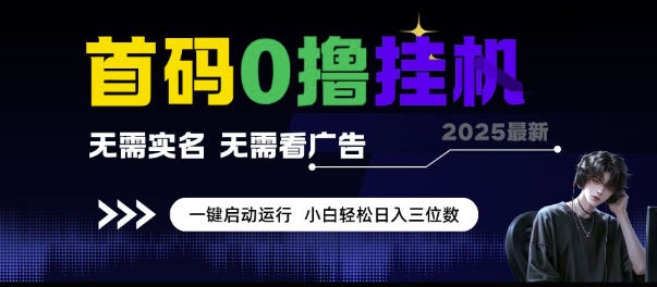 首码0撸挂G项目，无需实名无需看广告 一键启动运行，小白轻松日入三位数【揭秘】 - 创享网-创享网