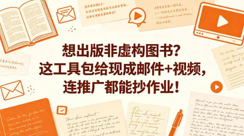 想出版非虚构图书？这工具包给现成邮件+视频，连推广都能抄作业！【原创双语字幕】 - 创享网-创享网