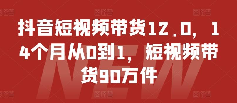 抖音短视频带货12.0，14个月从0到1，短视频带货90万件 - 创享网-创享网