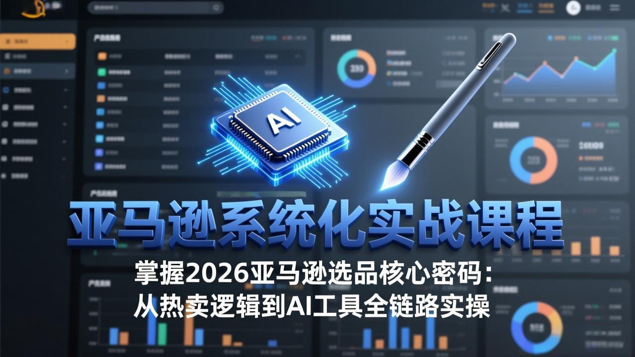亚马逊系统化实战课-更新3月：2026最新选品方法论，从热卖原因分析到AI作图，提升选品成功率-创享网