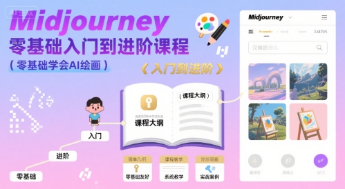 midjourney零基础入门到进阶课程，零基础学会AI绘画 - 创享网-创享网