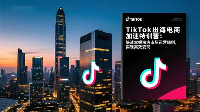 TikTok出海电商加速特训营：快速掌握海外市场运营规则，实现高效变现-创享网