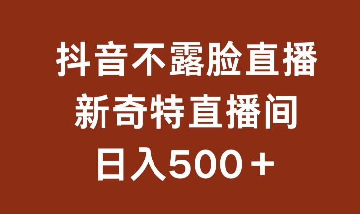 不露脸挂机直播，新奇特直播间，日入500+【揭秘】 - 创享网-创享网