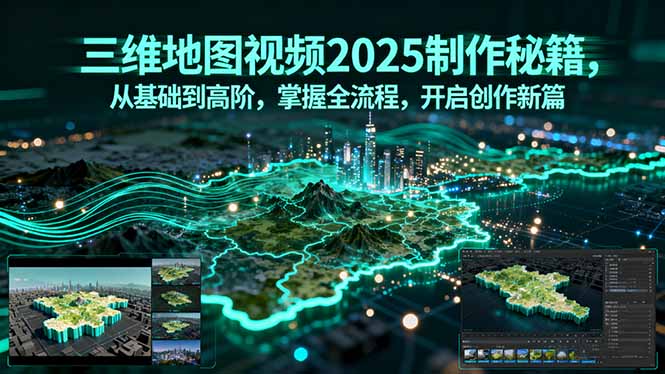 三维地图视频2025制作秘籍，从基础到高阶，掌握全流程，开启创作新篇 - 创享网-创享网