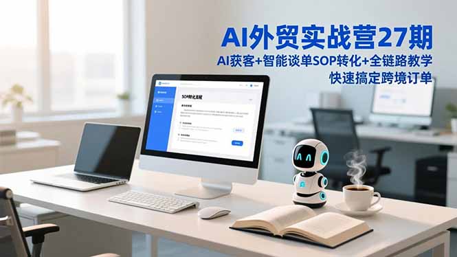 AI外贸实战营27期，AI获客+智能谈单+SOP转化+全链路教学，快速搞定跨境订单-创享网