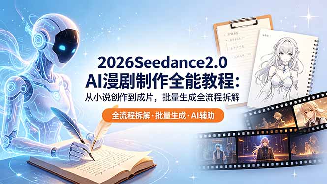 2026Seedance2.0 AI制作全能教程：从小说创作到成片，批量生成全流程拆解 - 创享网-创享网