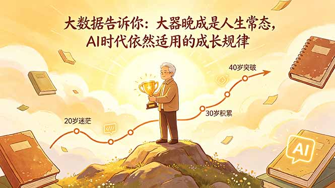 付费文章：大数据告诉你：大器晚成是人生常态，AI 时代依然适用的成长规律 - 创享网-创享网