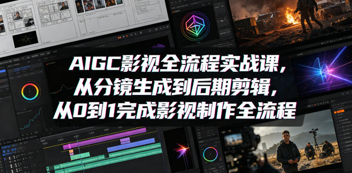 AIGC影视全流程实战课，从分镜生成到后期剪辑，从0到1完成影视制作全流程-创享网