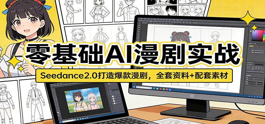 零基础AI漫剧实战：Seedance2.0打造爆款漫剧，全套资料+配套素材 - 创享网-创享网