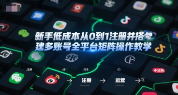 新手低成本从0到1注册并搭建多账号全平台矩阵操作教学，手机号-邮箱-IP-工具 - 创享网-创享网