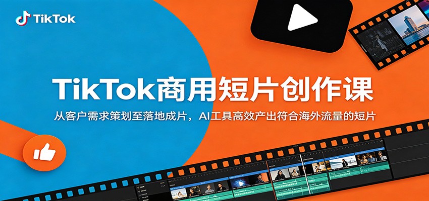 TikTok商用短片创作课：从客户需求策划至落地成片，AI工具高效产出符合海外流量的短片-创享网