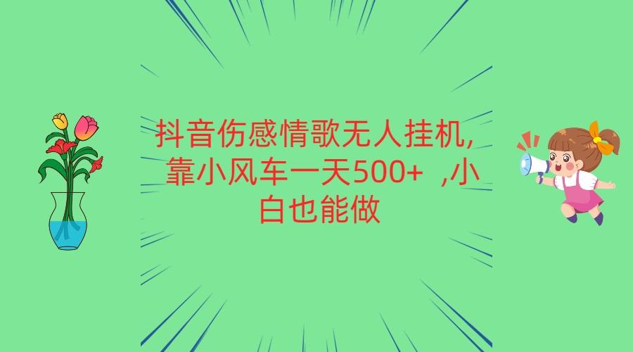抖音伤感情歌无人挂机 靠小风车一天500+ 小白也能做 - 创享网-创享网