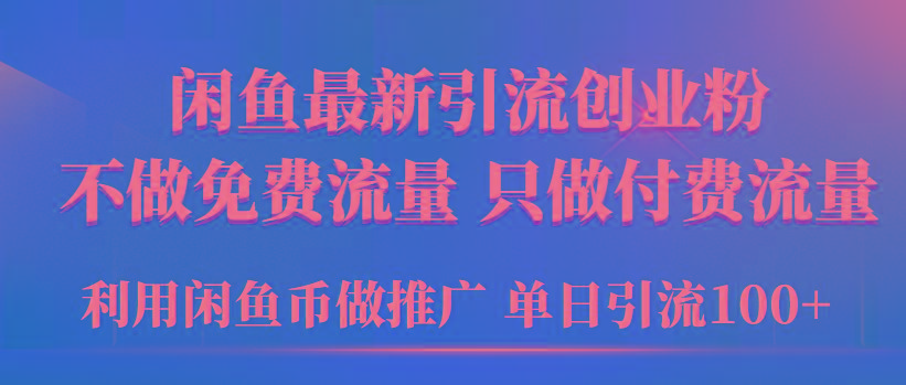(9584期)2024年闲鱼币推广引流创业粉，不做免费流量，只做付费流量，单日引流100+ - 创享网-创享网