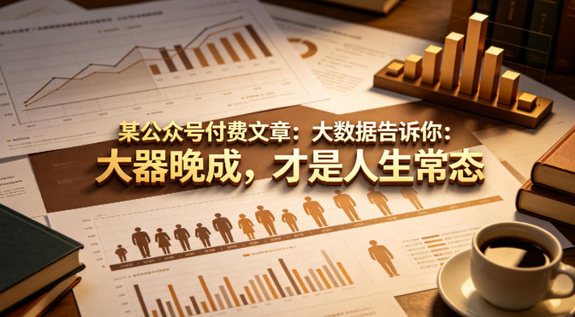 某公众号付费文章：大数据告诉你：大器晚成，才是人生常态-创享网