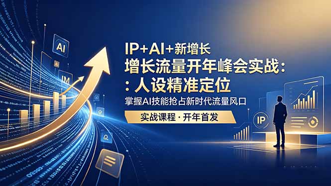 IP+AI+新增长 流量开年 峰会实战：人设精准定位 掌握AI技能抢占新时代流量风口 - 创享网-创享网