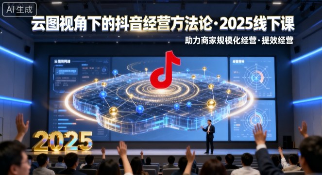 云图视角下的抖音经营方法论，2025线下课，助力商家规模化经营，提效经营(录音+字幕) - 创享网-创享网