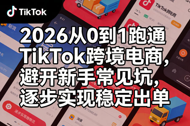 2026从0到1跑通TikTok跨境电商，避开新手常见坑，逐步实现稳定出单-创享网
