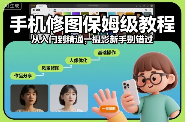 手机修图保姆级教程,从入门到精通,摄影新手别错过-创享网