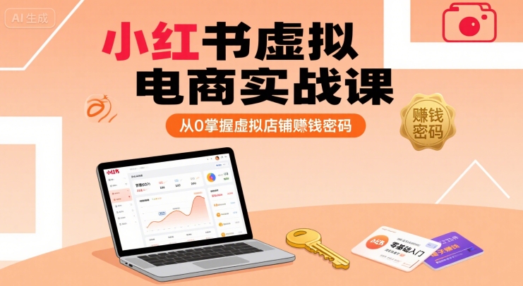 小红书虚拟电商实战课，从0掌握虚拟店铺賺钱密码 - 创享网-创享网