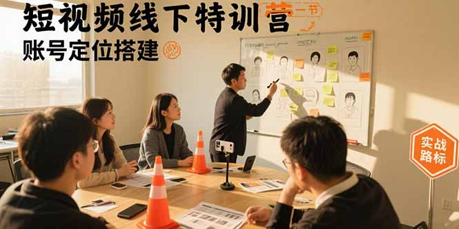 短视频线下特训营：账号定位搭建/口播号拍摄剪辑/直播间流量入口/变现实战 - 创享网-创享网
