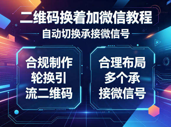 二维码换着加微信教程，自动切换承接微信号，合规制作轮换引流二维码，合理布局多个承接微信号-创享网