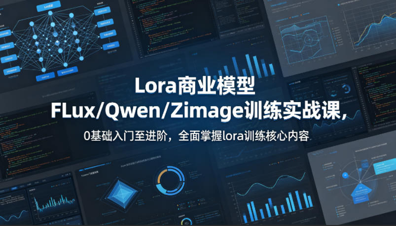 系统性学习Lora商业模型FLux／Qwen／Zimage训练实战课，0基础入门至进阶，全面掌握lora训练核心内容 - 创享网-创享网